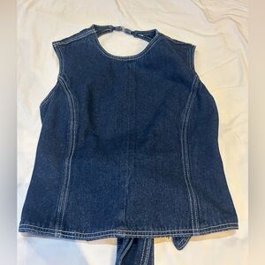 Princess Polly Denim Open Back Shirt